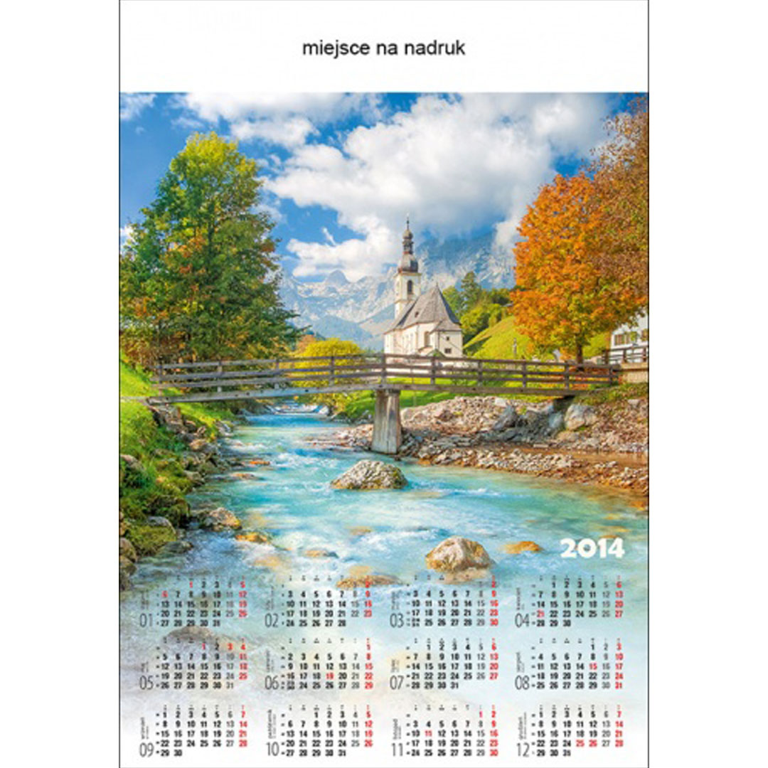 Kalendarz Alpejski potok z 2014 roku