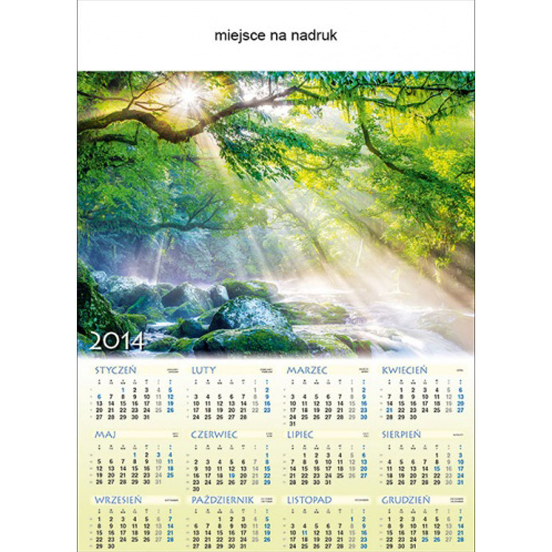 Kalendarz Blaskiem malowane z 2014 roku