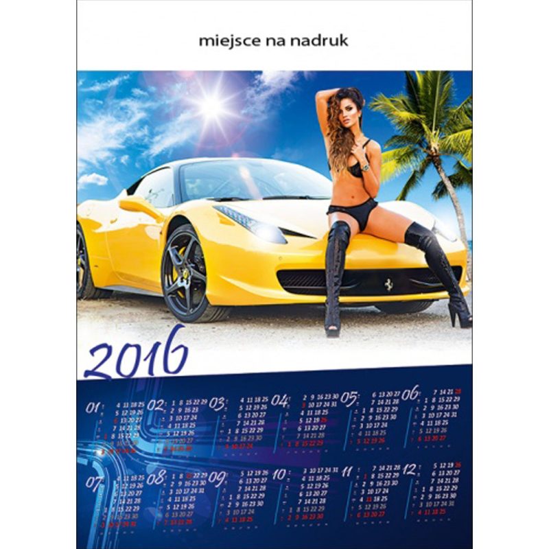 Kalendarz Dziewczyna z Ferrari z 2016 roku