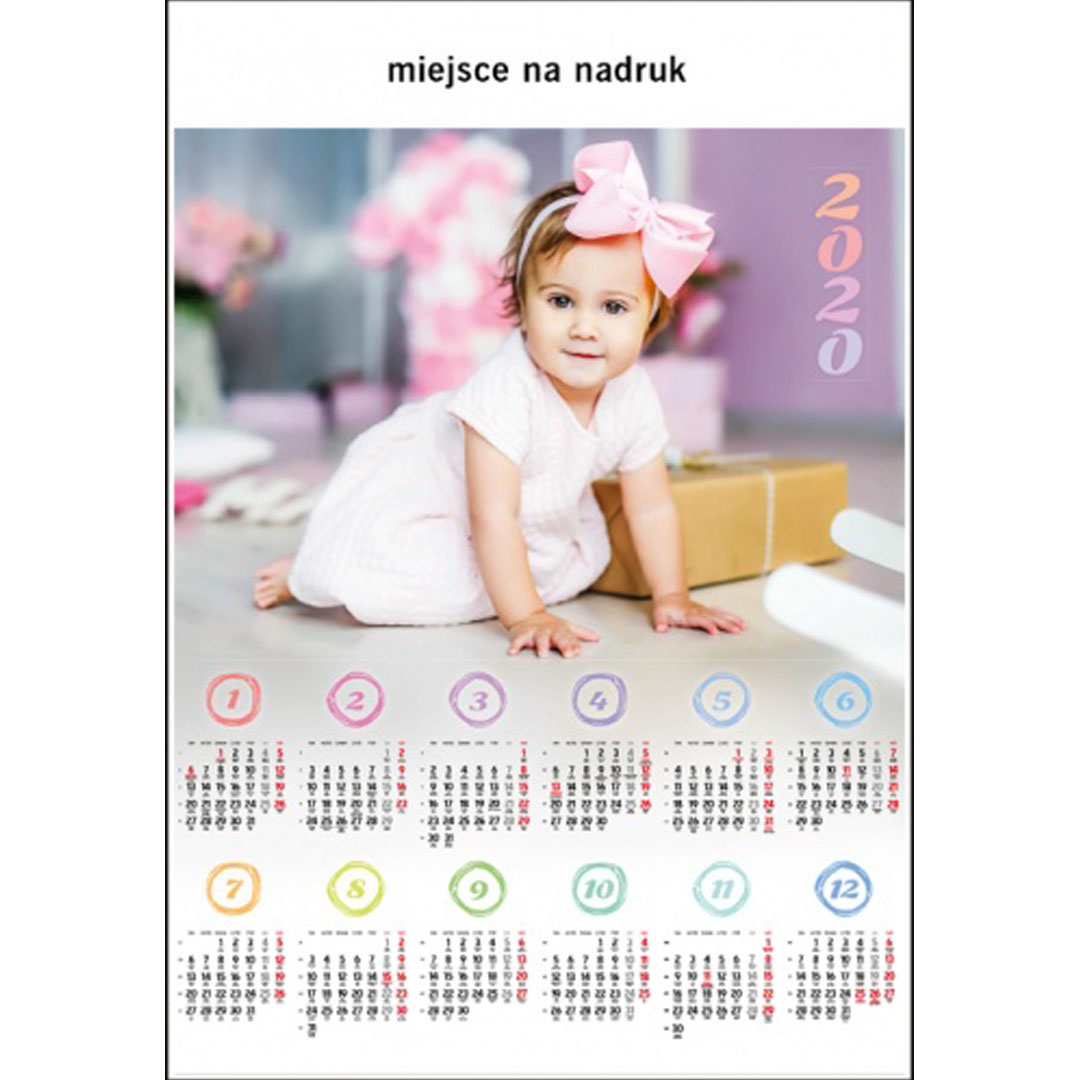 Kalendarz Dziewczynka z 2020 roku