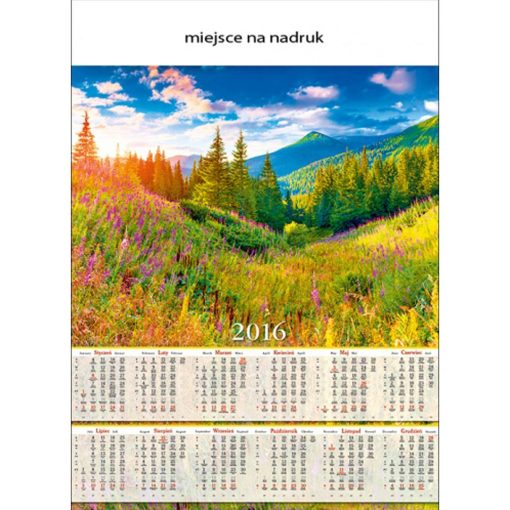 Kalendarz Górska łąka z 2016 roku