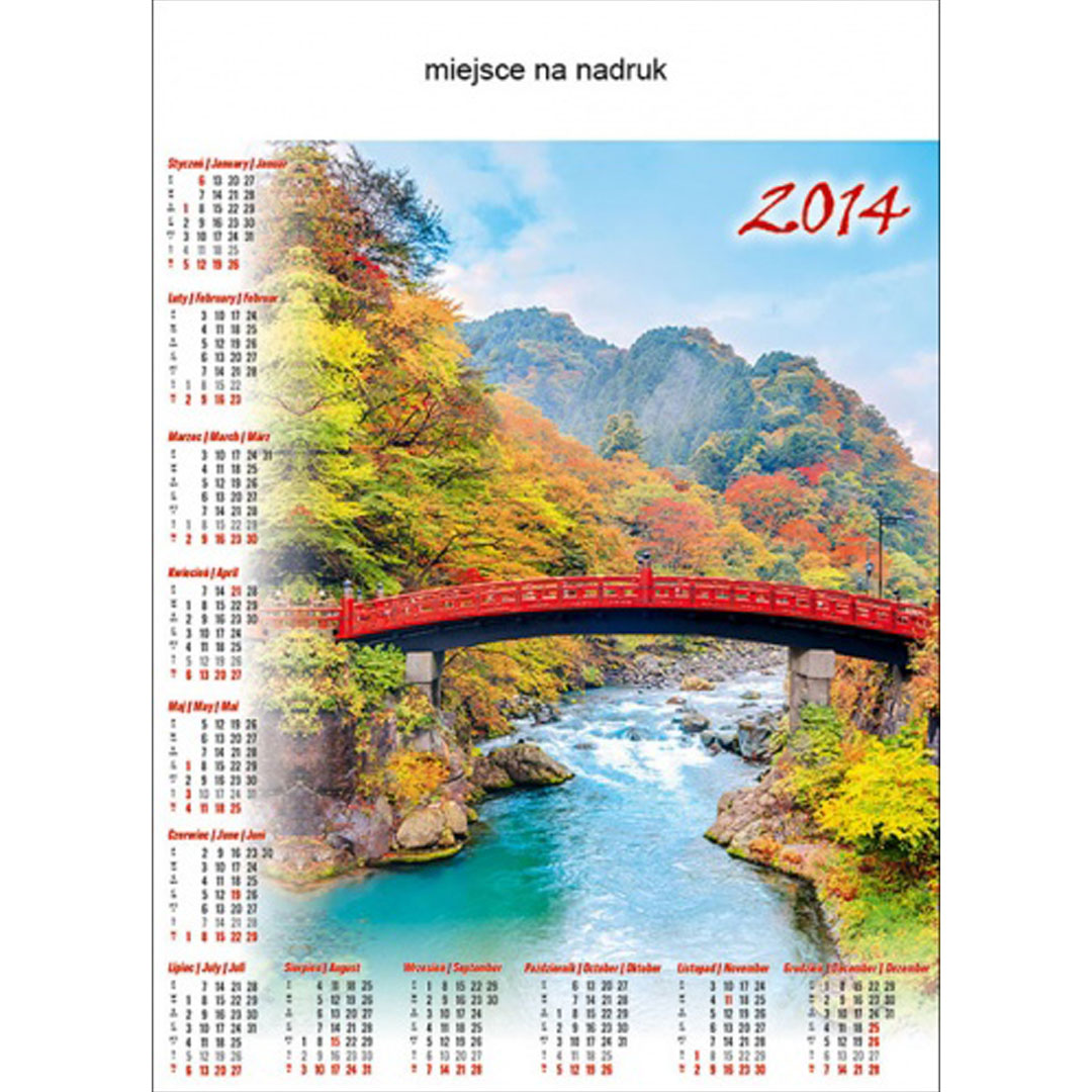 Kalendarz Górska rzeka z 2014 roku