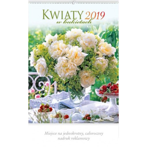 Kalendarz Kwiaty w bukietach z 2019 roku