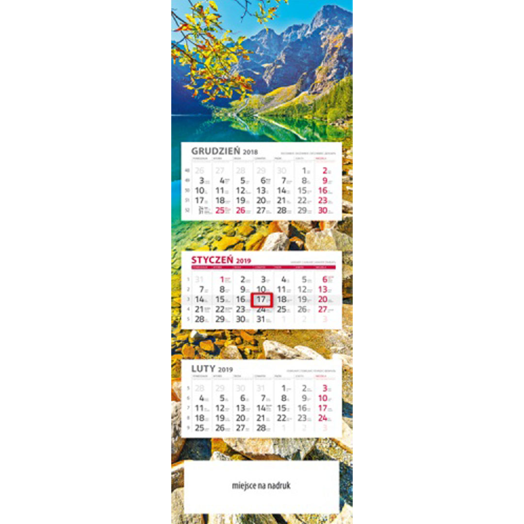 Kalendarz Morskie Oko z 2019 roku
