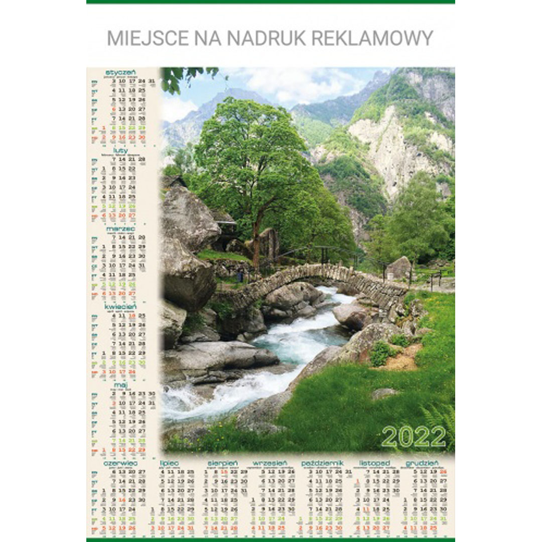 Kalendarz Mostek z 2022 roku