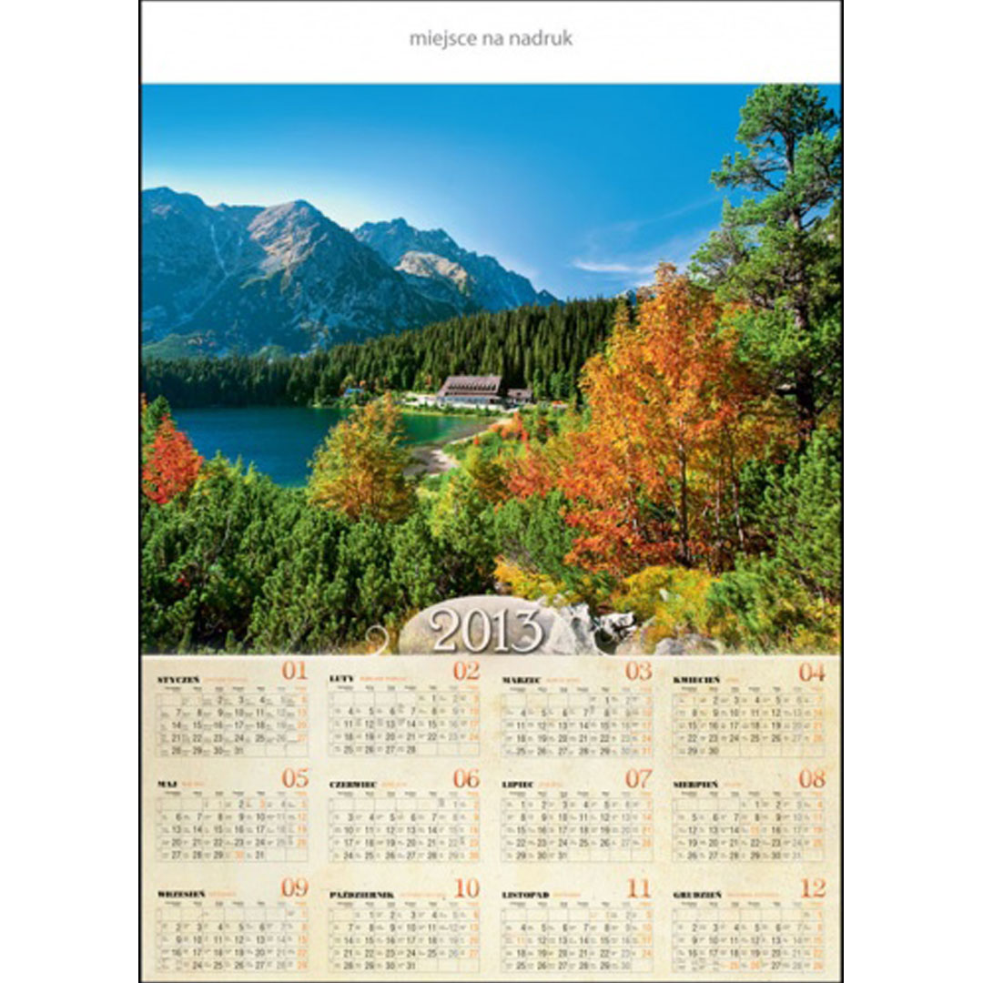 Kalendarz Schronisko w Tatrach z 2013 roku