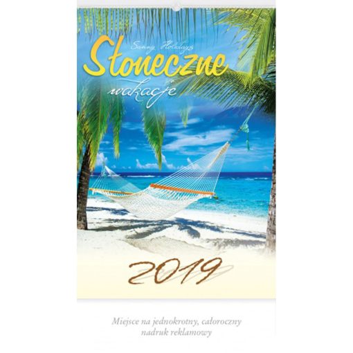 Kalendarz Słoneczne wakacje z 2019 roku