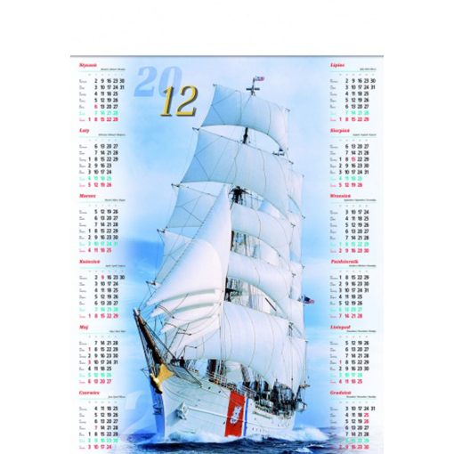 Kalendarz Tall ship z 2012 roku