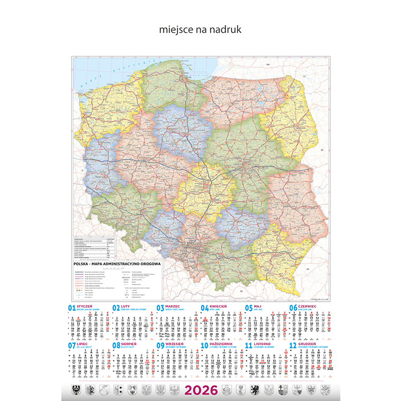 Kalendarz planszowy Mapa Polski