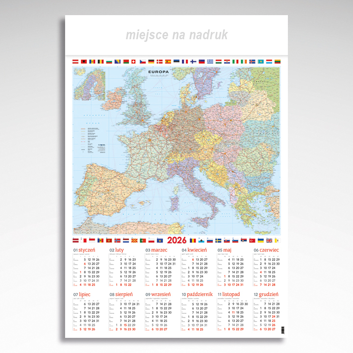 Kalendarz planszowy Mapa Europy