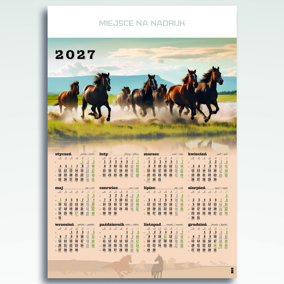 Kalendarz planszowy Konie