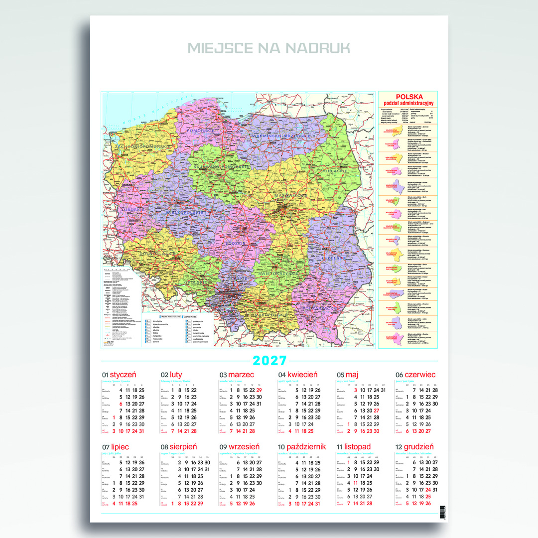 Kalendarz planszowy Mapa Polski