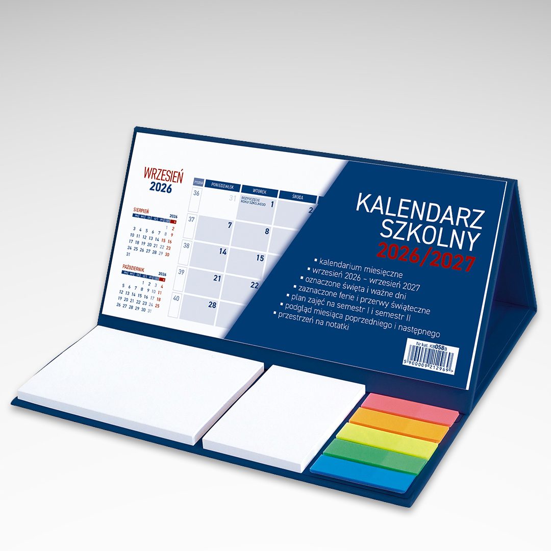 Kalendarz biurkowy szkolny 2026/2027