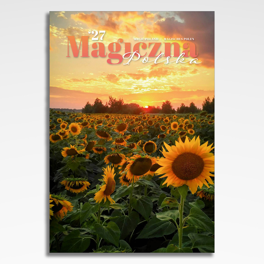 kalendarz wieloplanszowy magiczna polska, okładka kalendarza z grafiką tematyczną i spiralą Wire-O