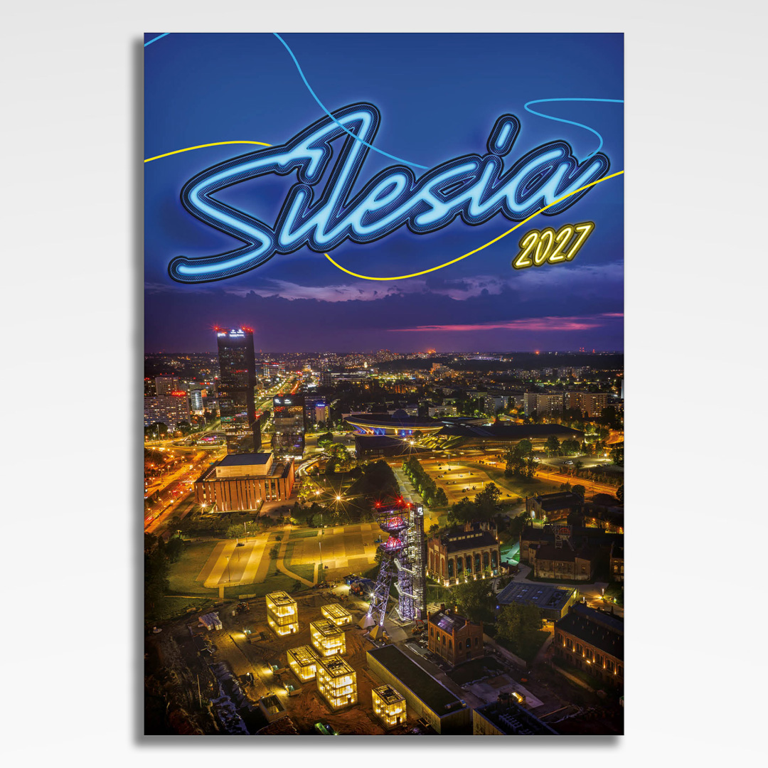 kalendarz wieloplanszowy silesia, okładka kalendarza z grafiką tematyczną i spiralą Wire-O