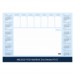 Kalendarz biuwar na rok 2024 Biuwar duży niebieski z listwą PCV