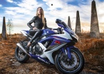 Kalendarz jednodzielny na rok 2024 Dziewczyna z motocyklem