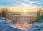 Kalendarz jednodzielny 2025 Zachód słońca nad Bałtykiem