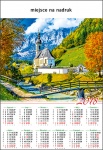 Kalendarz planszowy 2018 Górski kościół