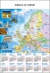 Kalendarz planszowy 2018 Mapa Europy