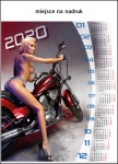 Kalendarz planszowy 2021 Dziewczyna na motorze