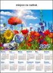 Kalendarz planszowy A1 2019 Kwiaty polskie