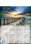 Kalendarz planszowy A1 na rok 2025 Bałtyk