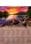 Kalendarz planszowy A1 na rok 2025 Jezioro