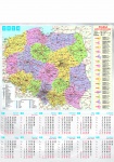 Kalendarz planszowy A1 na rok 2025 Mapa Polski