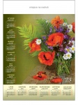 Kalendarz planszowy A1 na rok 2024 Kwiaty polskie