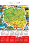 Kalendarz planszowy B1 2019 Mapa Polski