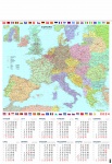 Kalendarz planszowy B1 na rok 2025 Europa