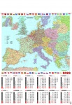 Kalendarz planszowy B1 na rok 2024 Europa