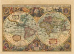 Kalendarz trójdzielny 2025 Stara mapa