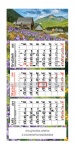 Kalendarz trójdzielny płaski 2025 Krokusy