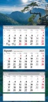 Kalendarz trójdzielny płaski na rok 2025 Sokolica