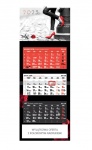 Kalendarz trójdzielny RED na rok 2024 Szpilki