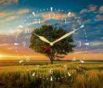 Kalendarz trójdzielny z zegarem na rok 2024 Drzewo