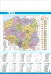 Kalendarz planszowy A1 2025 Mapa Polski