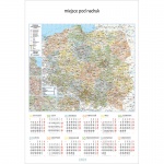 Kalendarz planszowy B1 2021 Mapa Polski