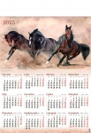 Kalendarz planszowy B1 na rok 2024 Konie