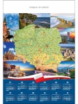 Kalendarz planszowy B1 na rok 2024 Mapa Polski