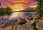 Kalendarz trójdzielny na rok 2025 Górskie jezioro