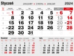Kalendaria jednodzielne czarno-czerwone zdjęcie