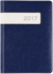 kalendarz książkowy dzienny z registrami A5 granatowy-biały