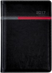 kalendarz książkowy tygodniowy A6 czarny-szary-czerwony