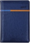 kalendarz książkowy tygodniowy A6 granatowy-niebieski-pomarańczowy