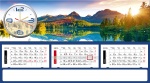 kalendarz trójdzielny panoramiczny Tatry -zegar