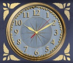 kalendarz trójdzielny z zegarem Rustykalny